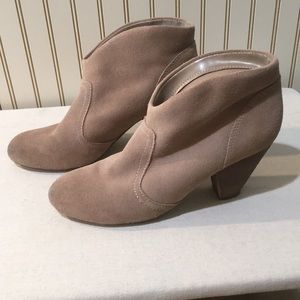 Leather upper booties